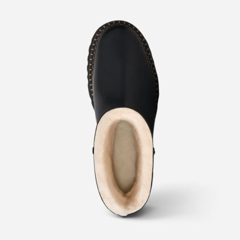 Uptowner Short Boot Black Leather