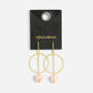 Refined Glass Drop Earrings Pink/Gold