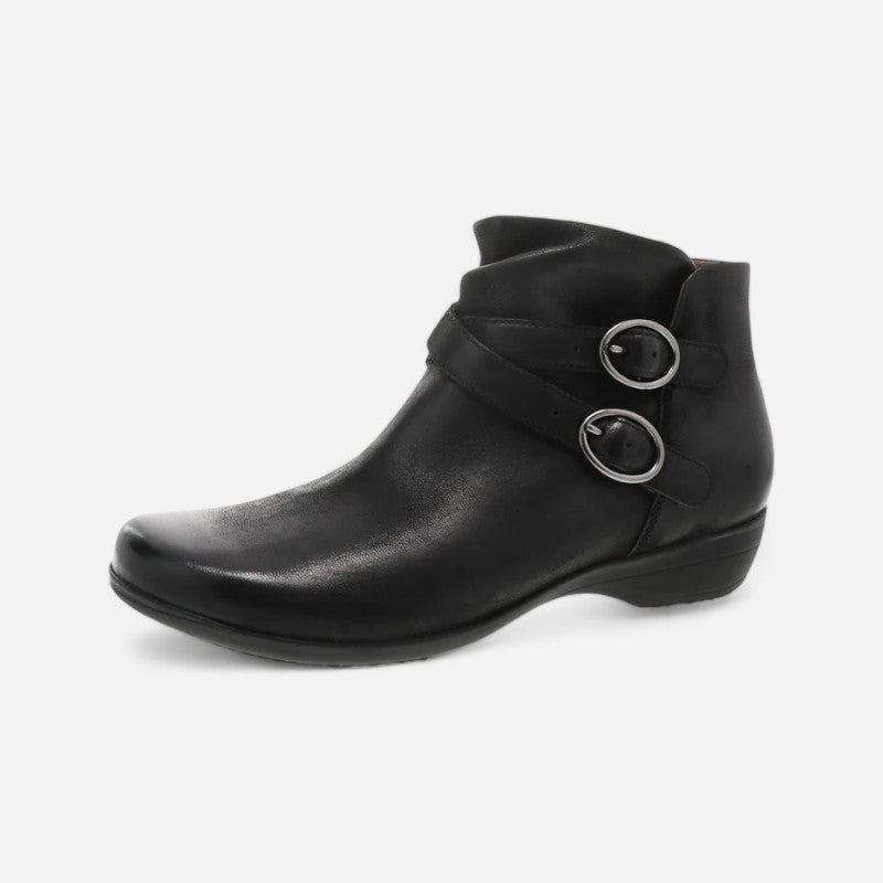 Faithe Black Burnished Nubuck